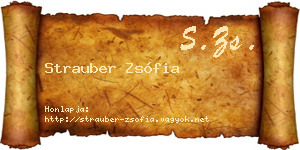 Strauber Zsófia névjegykártya